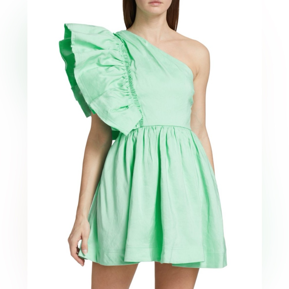 AJE Bonjour One Shoulder Mini Dress Size AU6/US2 NWT
